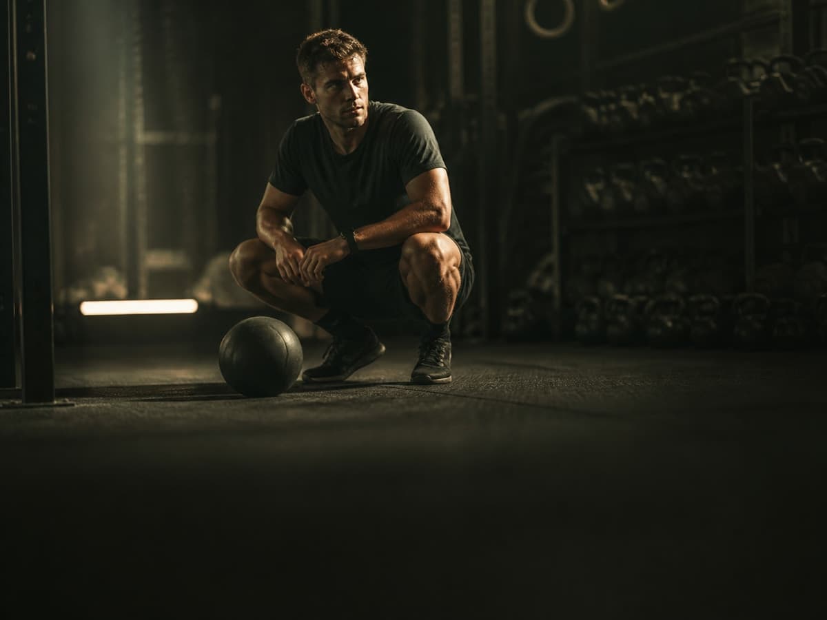 Someone training in the gym
